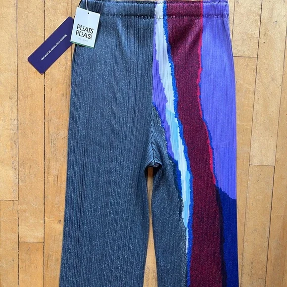 Pleats Please Issey Miyake Grainy Colors pant 4 NWT